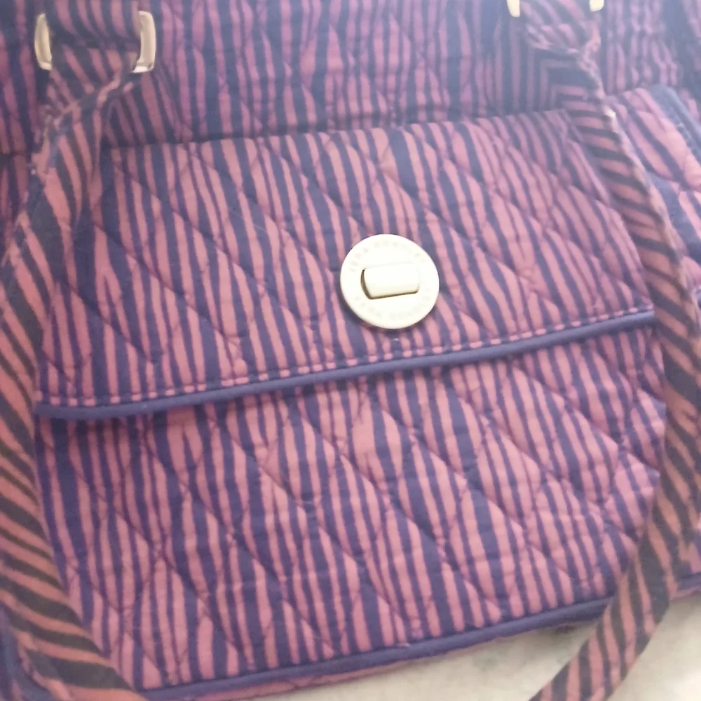 Vera Bradley Quilted Shoulder Bag - Blue, Green, and Black - Picture 5 of 7